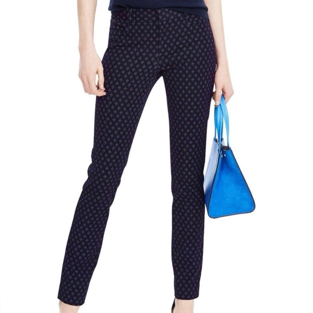 Banana Republic Navy Patterned Ankle Pants